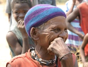 Khwe woman elder, Northern Namibia